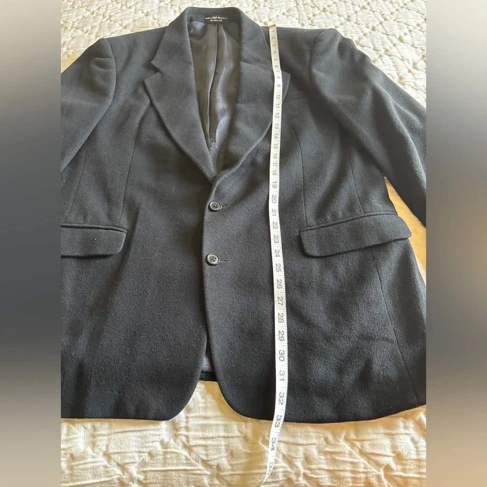 Gianfranco Ruffini ITALY Cashmere Blend‎ Men’s Sz 44L Black Sports Coat Blazer